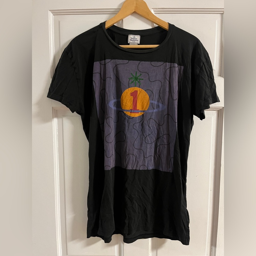 Vivienne Westwood Vintage Black saturn T-Shirt Size Medium